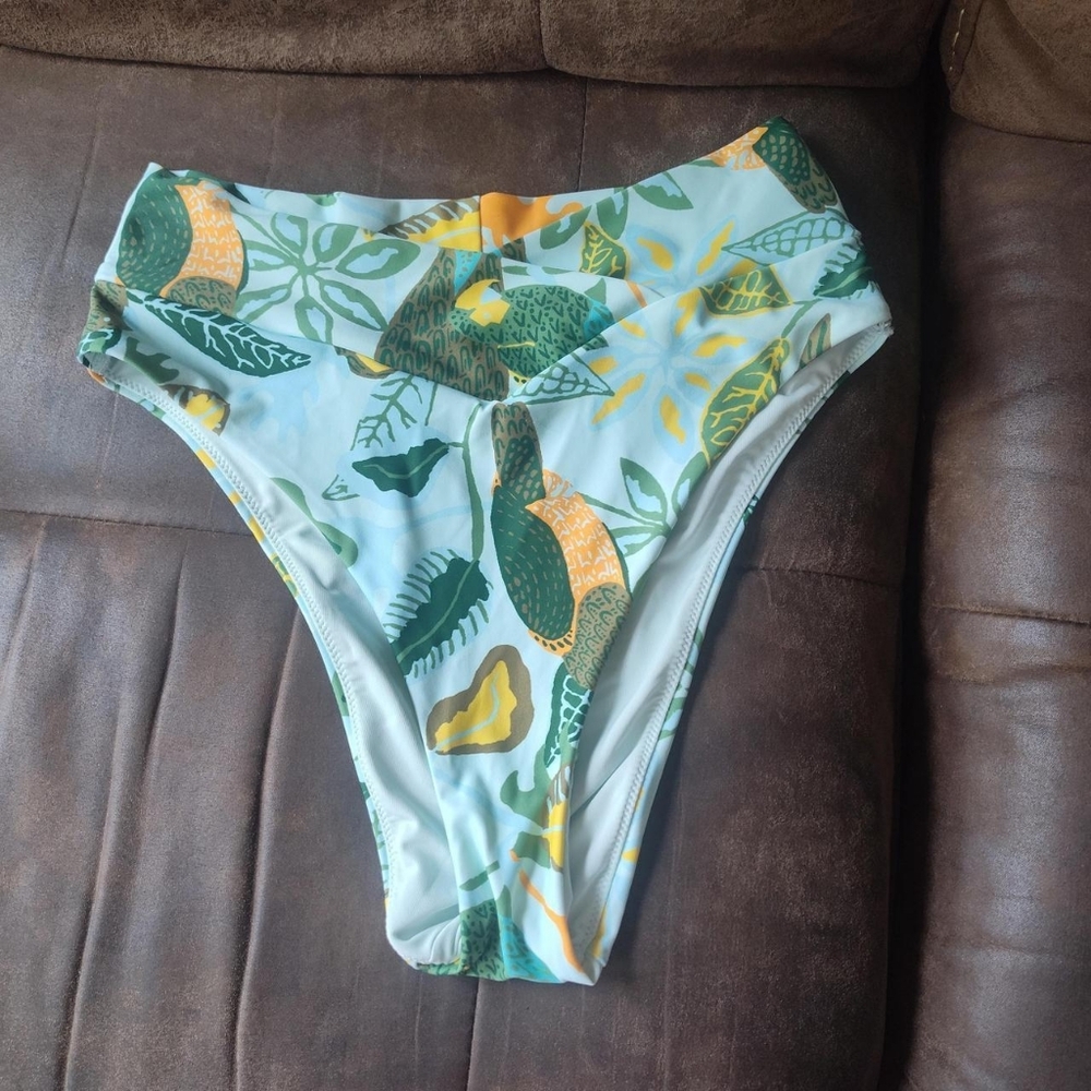 Aerie multi High-waisted Tropical Print Bikini Bottom